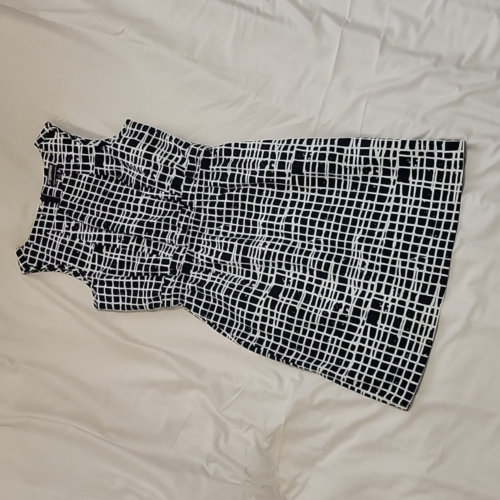 Brooklyn Industries Navy and White Sheath Dress - Size 2 - NWOT